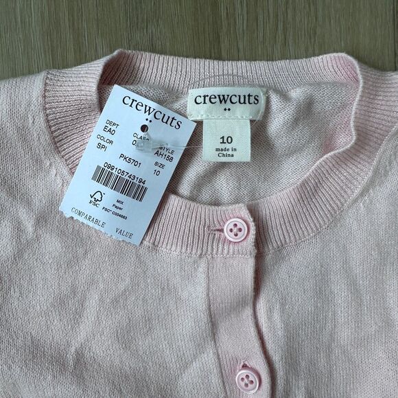 Crewcuts light pink girls’ cardigan, size 10, NWT - Picture 2 of 5